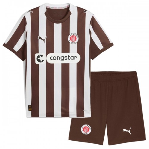 Ensemble Maillot St Pauli Domicile 2025-26 Enfant Ensemble Maillot St Pauli Domicile 2025-26 Enfant